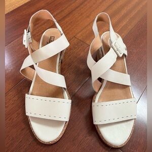 Pikolinos White Strappy Heeled Leather Sandals Open Toe Women's Size 42
